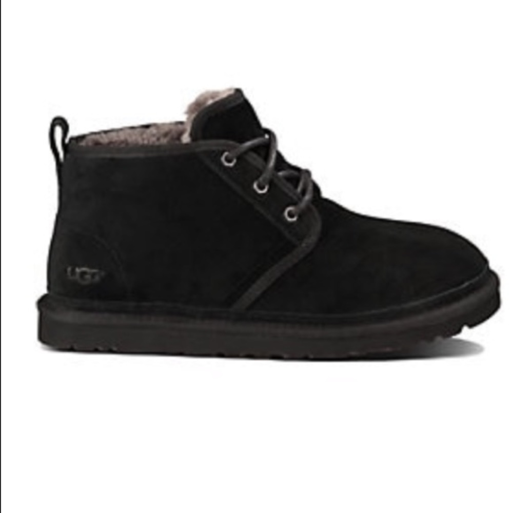 ugg neumel mens black suede boots 12